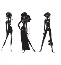 Fashion girl vector image