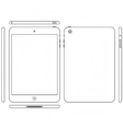 Tablet computer vector image