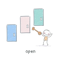 The key opens the door vector image