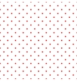 Tile pattern pink polka dots on white background vector image