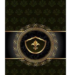 Cute background with heraldic element - vector image
