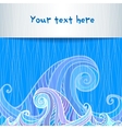 Blue and violet waves background vector image