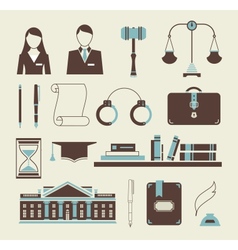 Law icons vector image