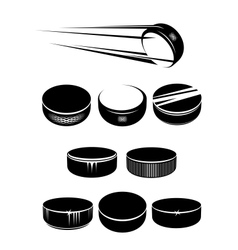 Ice hockey pucks vector image
