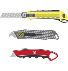 Colour cutter knifes vector image