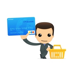 Funny cartoon boss vector image