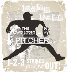Great pitcher vector image