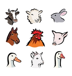 Farm icons c vector image
