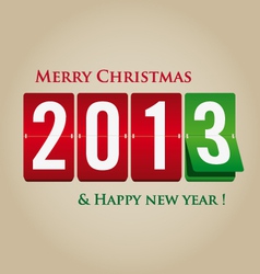 Merry Christmas and happy new year 2013 mechanical vector image