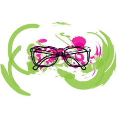 Abstract Eyeglasses vector image