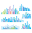 Colorful panorama of cities vector image