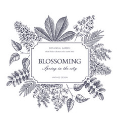 Vintage floral template Vintage floral template vector image