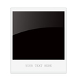 Empty shiny photo frame Polaroid vector image