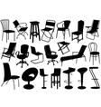 Chairs set vector image