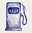 Gas station pump vector image