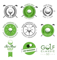 Set of golf club labels and emblems vector image