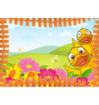Fence Bordered Nature Background vector image