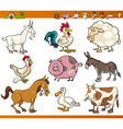 Farm animals set cartoon vector image