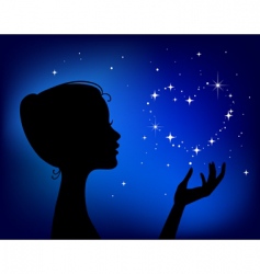 Woman silhouette vector image