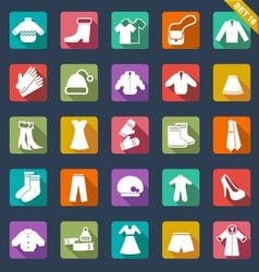 Clothes icons Clothes icons vector image