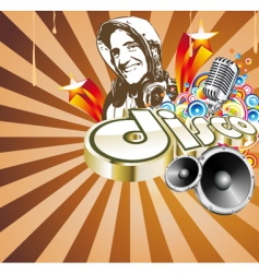 Disco dance background vector image