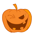 Halloween Pumpkin Winking vector image