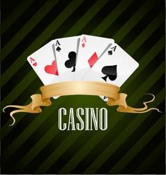 Poker poster casino vector image