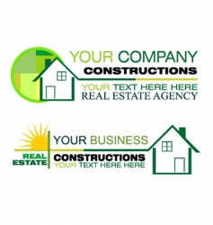 Real estate design elements vector image