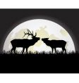 Deer against the moon vector image