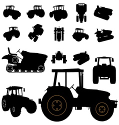 Tractor silhouette Tractor silhouette vector image