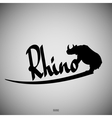 Rhino Calligraphic elements vector image