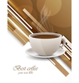 Background with coffee cup vector image