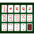 Playing cards Set Hearts vector image