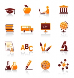 Education icons vector image