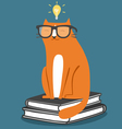 Cat in glasses vector image
