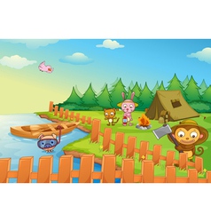 Camping vector image