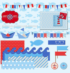 Nautical Sea Theme vector image
