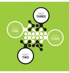 Abstract green buttons vector image