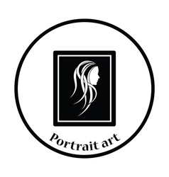 Portrait art icon Portrait art icon vector image