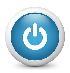 Blue glossy icon vector image