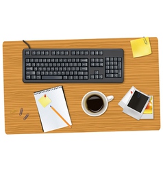 Keyboard smart phone and office supplies Keyboard smart phone and office supplies vector image