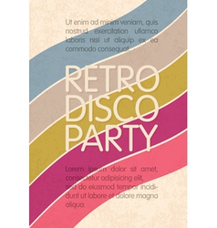 Retro disco party flyer design vector image