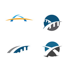 Bridge icon flat style Royalty Free Vector Image