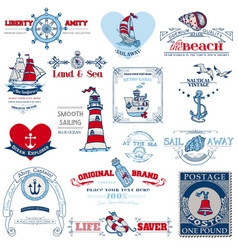 Nautical Sea Calligraphic Elements vector image