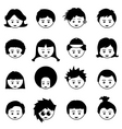 Kids faces vector image