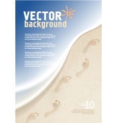 Background with sea and sand vector image
