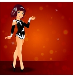 Little gymnast girl Little gymnast girl vector image