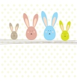 Easter card with rabbit vector image