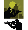 Sniper police vector image