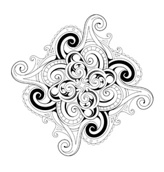 Coloring book page with ethnic ornaments vector image